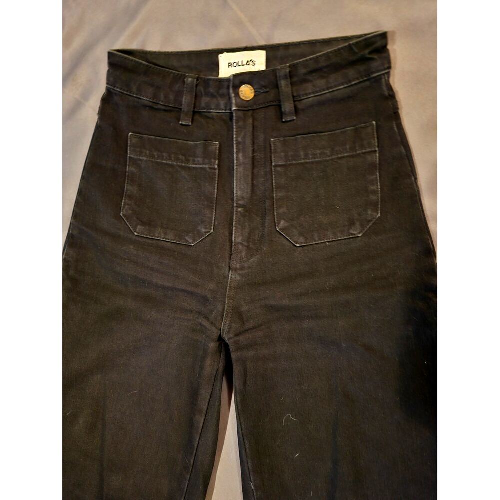 Rolla's Sexiest High Waist Rise Black G'day Mate sailor Jeans sz 24/6